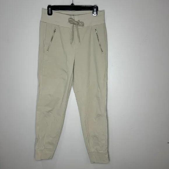 Athleta Trekkie Mid Rise Legacy Jogger SIze 6 Ripstop Athleisure Light Khaki - Picture 3 of 12